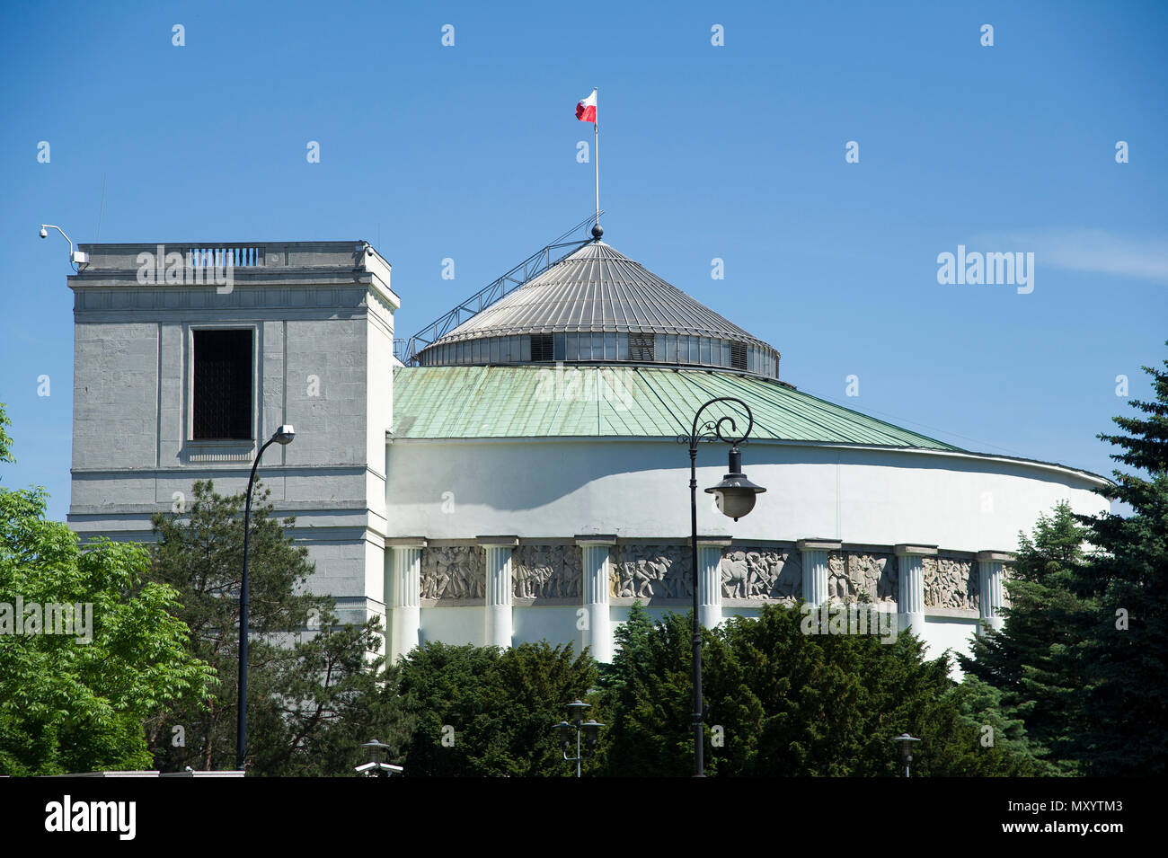 Sejm Rzeczypospolitej Polskiej (le Sejm de la République de Pologne) la chambre basse du parlement polonais à Varsovie, Pologne, 12 mai 2018 © Wojciech St Banque D'Images