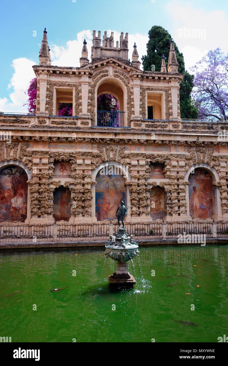 Alaczar palace Seville Banque D'Images
