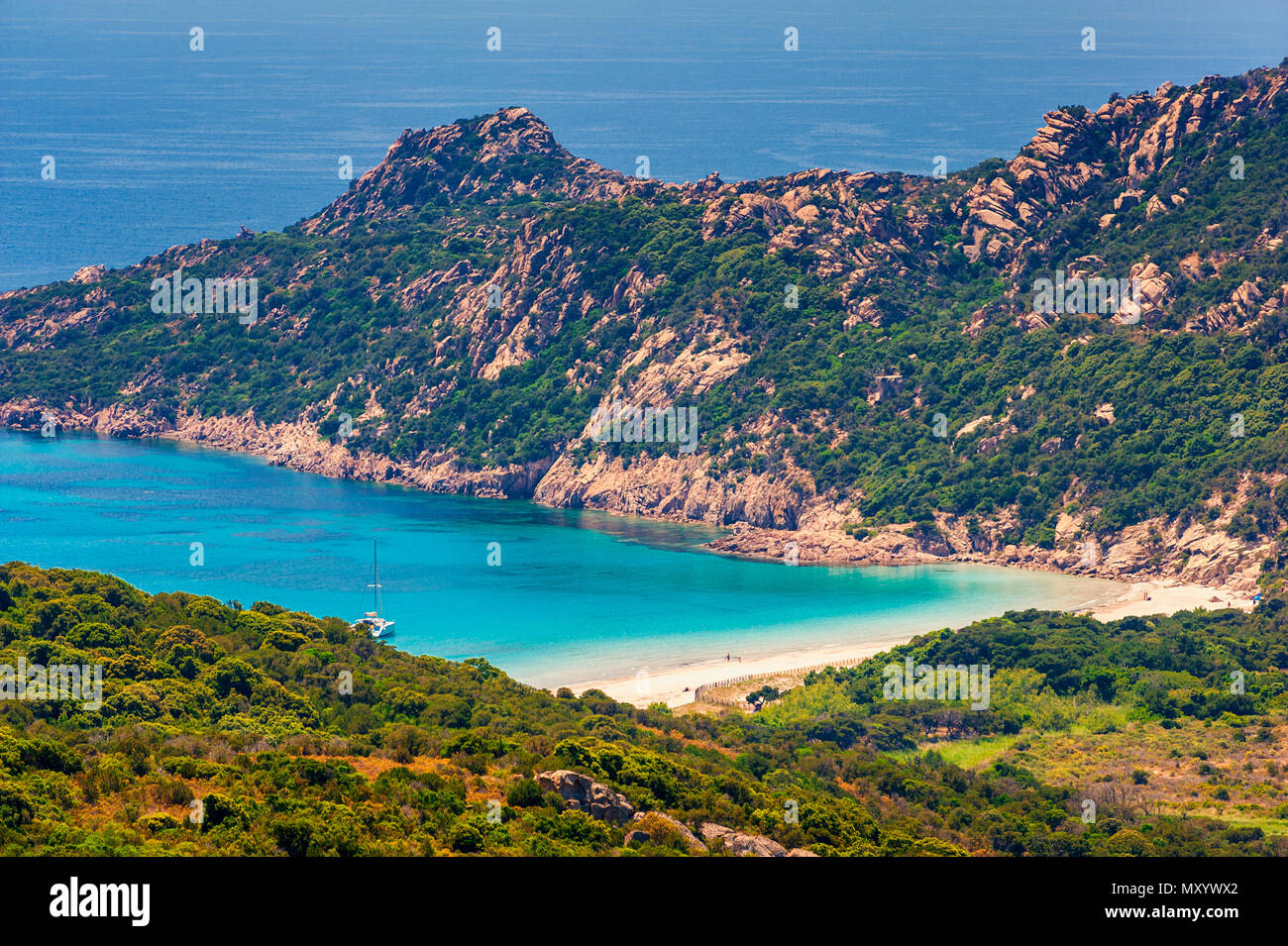 La plage près de Sartène en Corse, France Banque D'Images