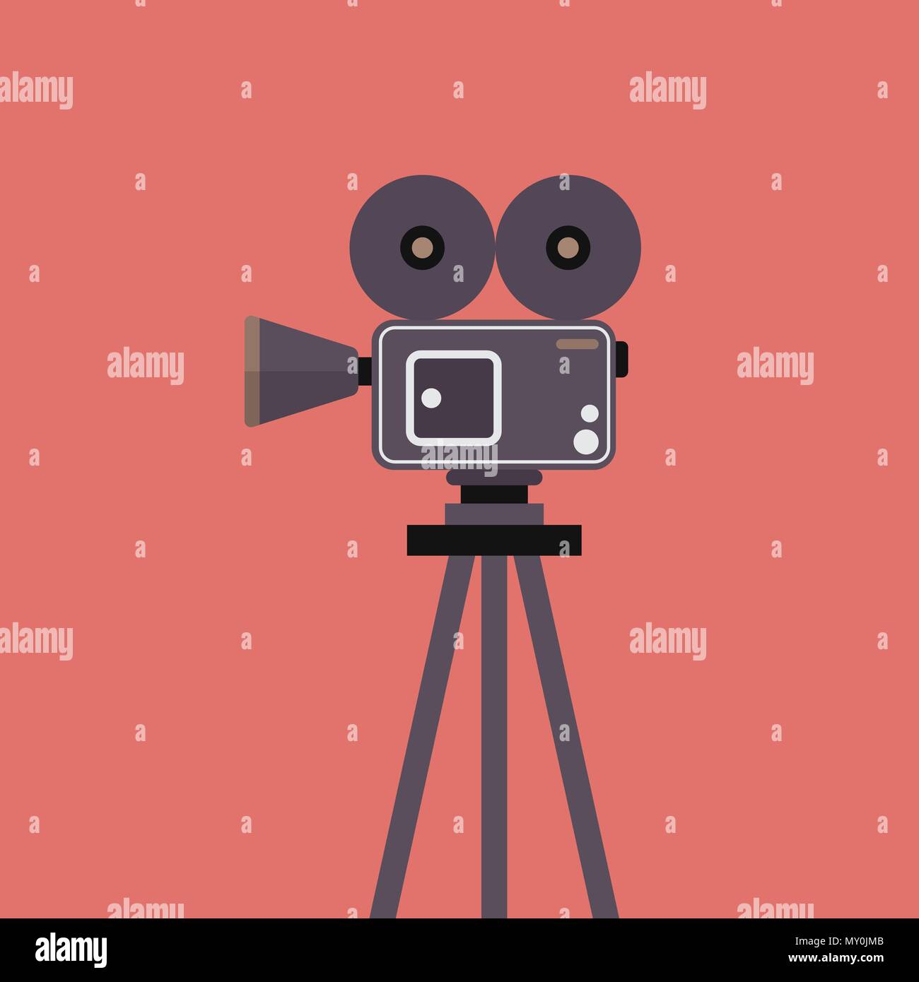 Caméra vidéo sur trépied. Vector illustration Illustration de Vecteur