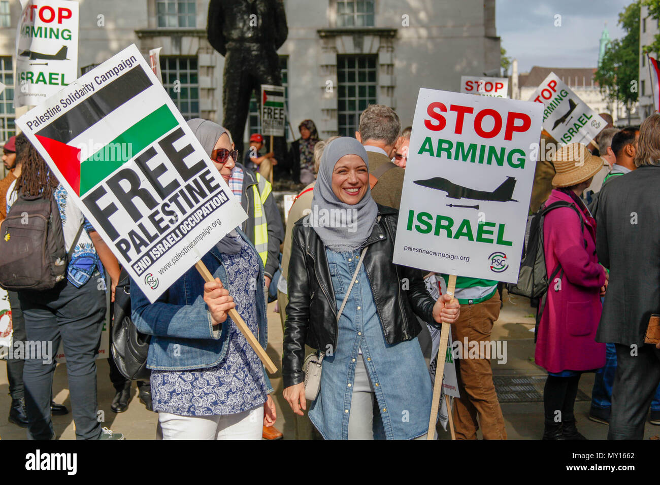 Londres, Royaume-Uni. 5 juin, 2018. Appel à des manifestants israéliens de la Palestine libre Oppresion Crédit : Alex Cavendish/Alamy Live News Banque D'Images