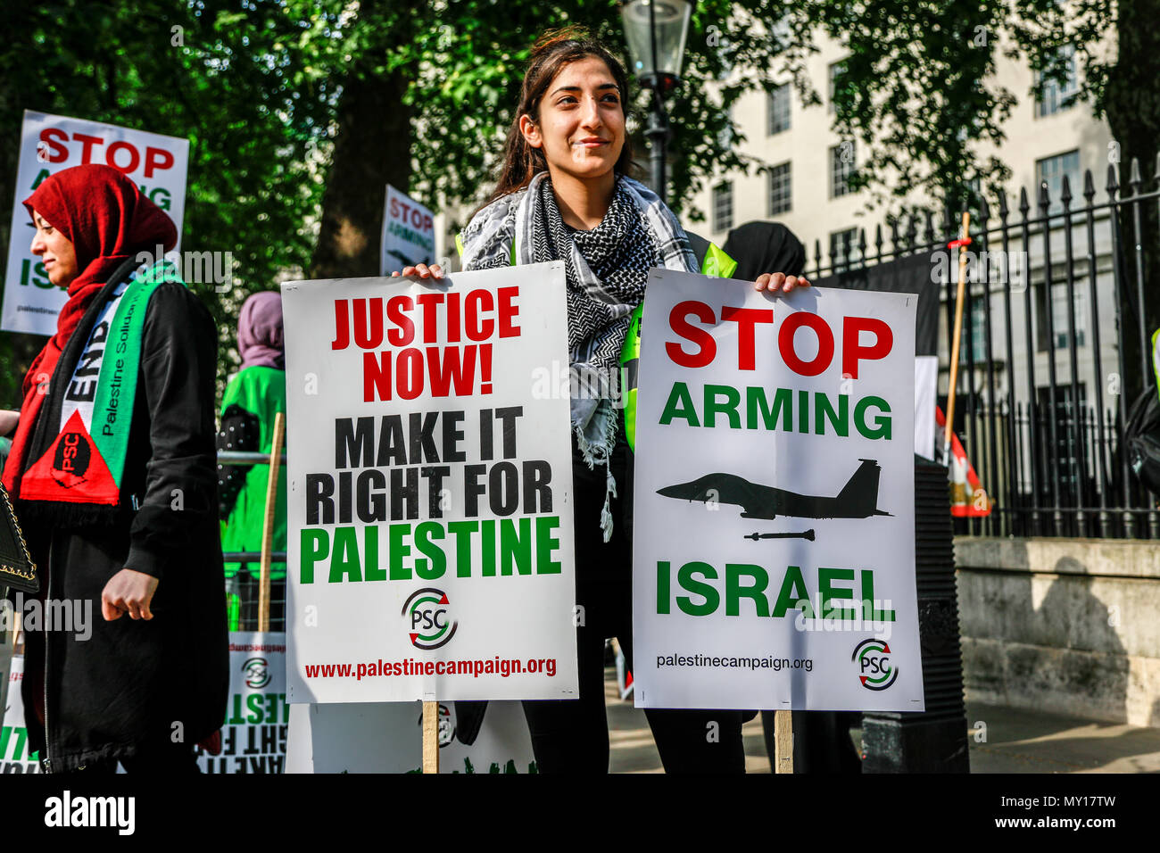 Londres, Angleterre. 5 juin, 2018. Campagne de solidarité palestinienne, Londres : manifestation de protestation de la Palestine - Arrêtons le massacre - Arrêter d'armer Israël. Crédit : Brian Duffy/Alamy Live News Banque D'Images