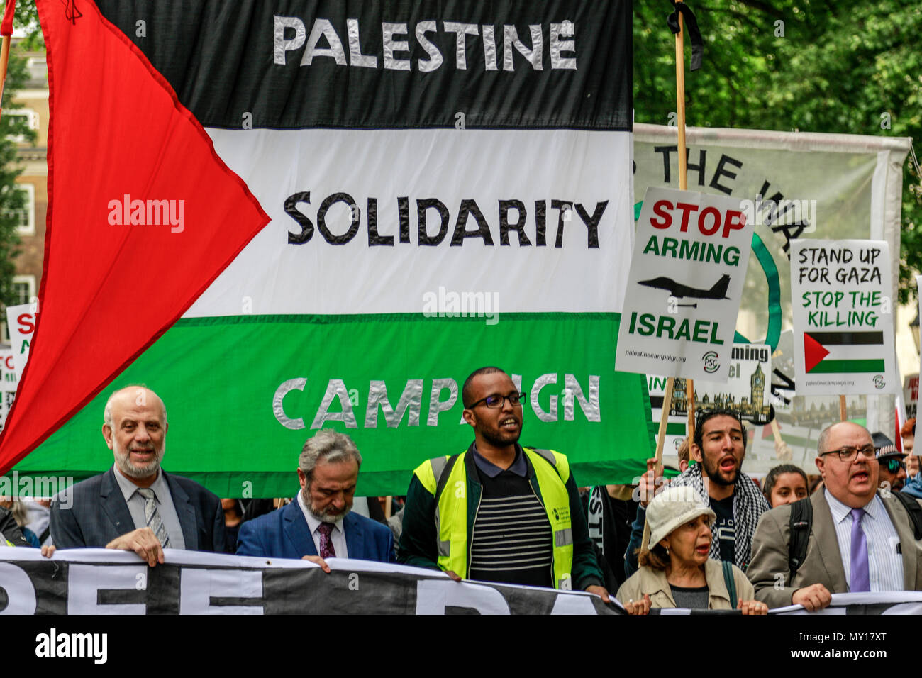 Londres, Angleterre. 5 juin, 2018. Campagne de solidarité palestinienne, Londres : manifestation de protestation de la Palestine - Arrêtons le massacre - Arrêter d'armer Israël. Crédit : Brian Duffy/Alamy Live News Banque D'Images