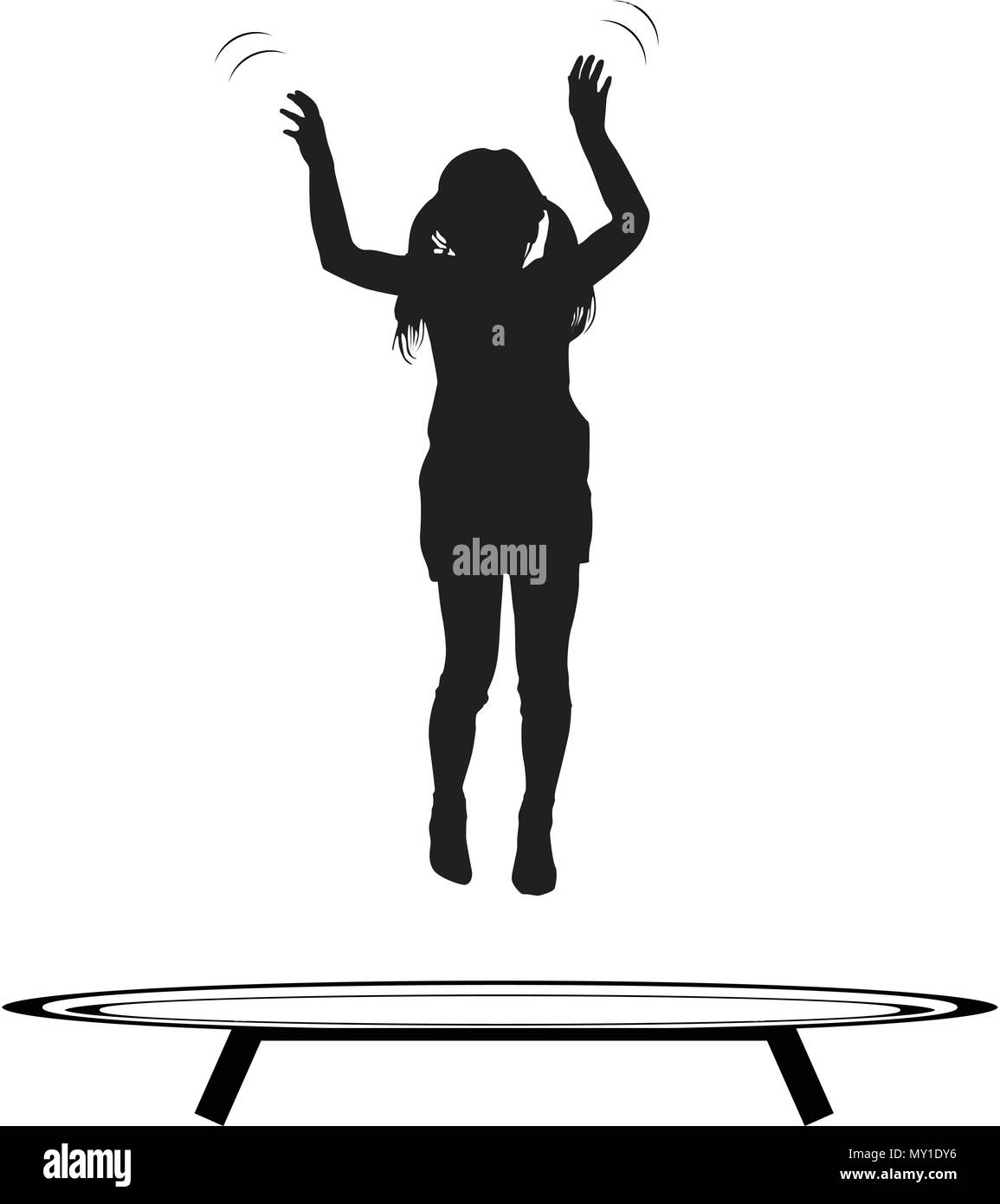 Trampoline saut man silhouette vecteur Illustration de Vecteur