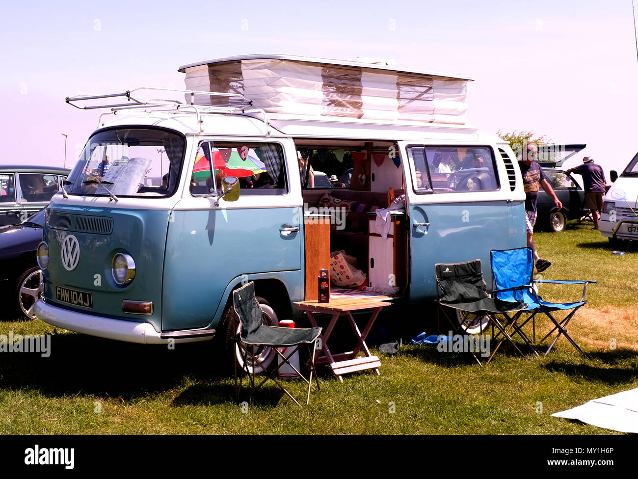 Vw camper van véhicule à Ramsgate town East Kent uk juin 2018 Banque D'Images