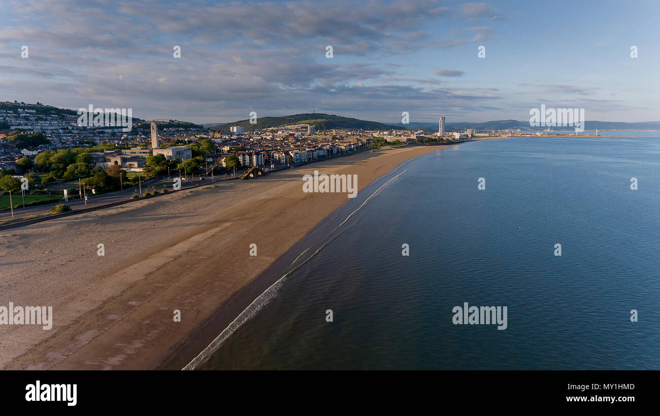 La Baie de Swansea au Pays de Galles du Sud Banque D'Images