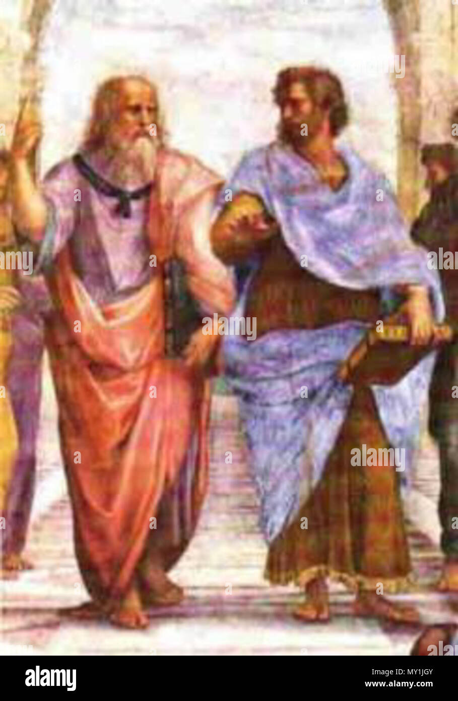 . Une partie de la fresque de Raphaël L'École d'Athènes, dans la strophe du Vatican . 16e siècle. en:Rafaello Sanzio, Raphael (1483-1520) 479 Scuola di Atene Banque D'Images