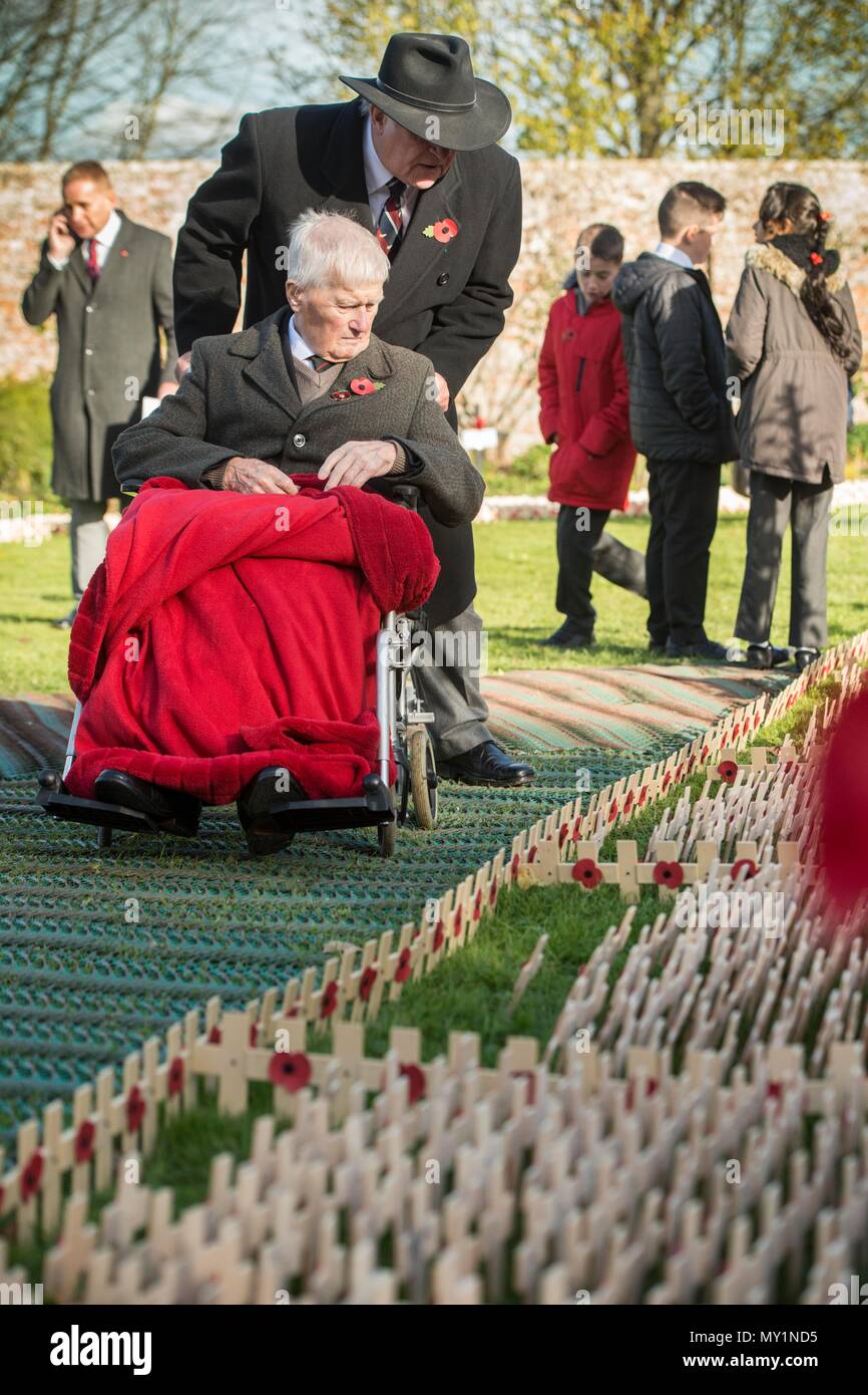 Domaine Royal Wootton Bassettt du souvenir s'ouvre au parc Lydiard Swindon 10/11/17 Banque D'Images