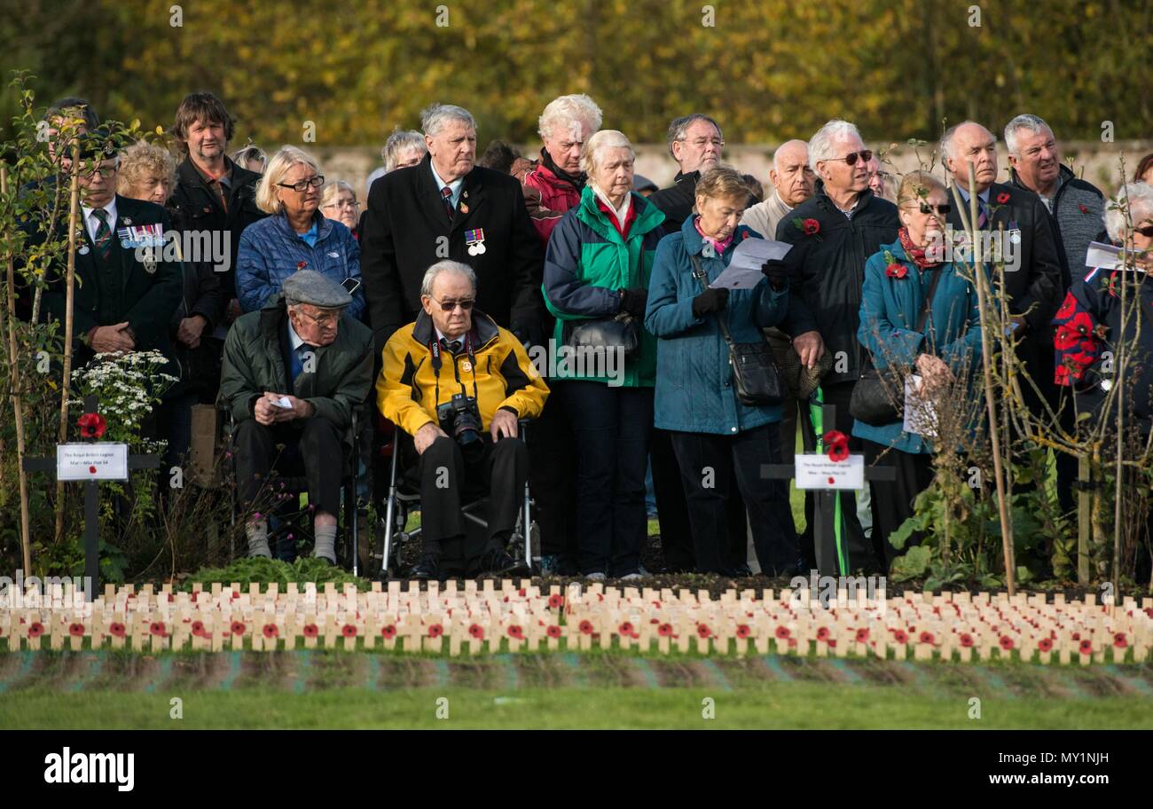 Domaine Royal Wootton Bassettt du souvenir s'ouvre au parc Lydiard Swindon 10/11/17 Banque D'Images