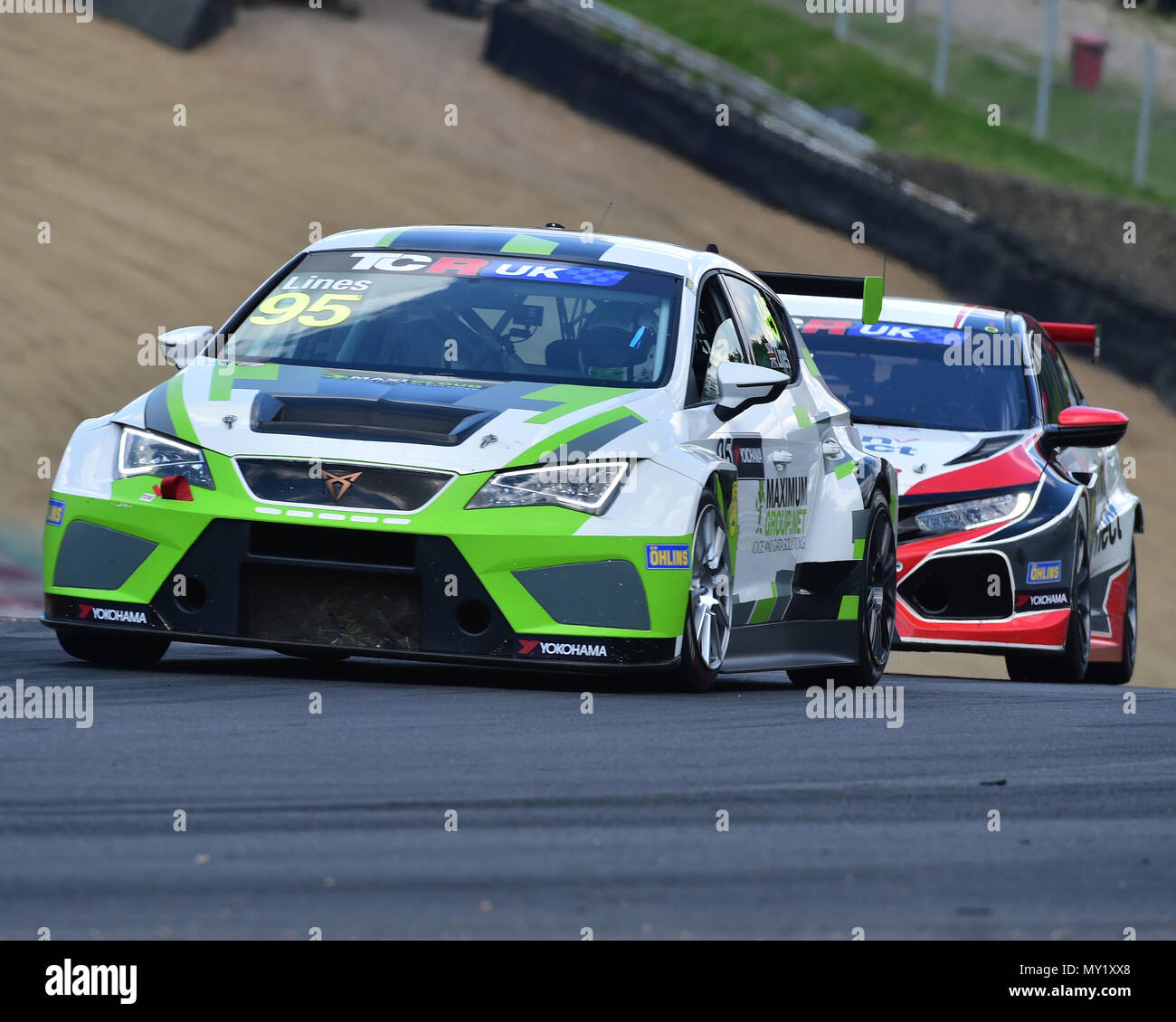 Stewart, Seat Cupra, RCT RCT RCT Championnat du Royaume-Uni, UK Race Week-end, Brands Hatch, juin 2018, TCR UK week-end de course. Autosport, voitures, circuit, continue Banque D'Images