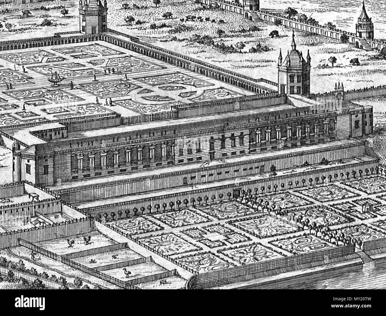 477 Schloss Neugebäude Delsenbach Wien 1715 Détail 2 Banque D'Images