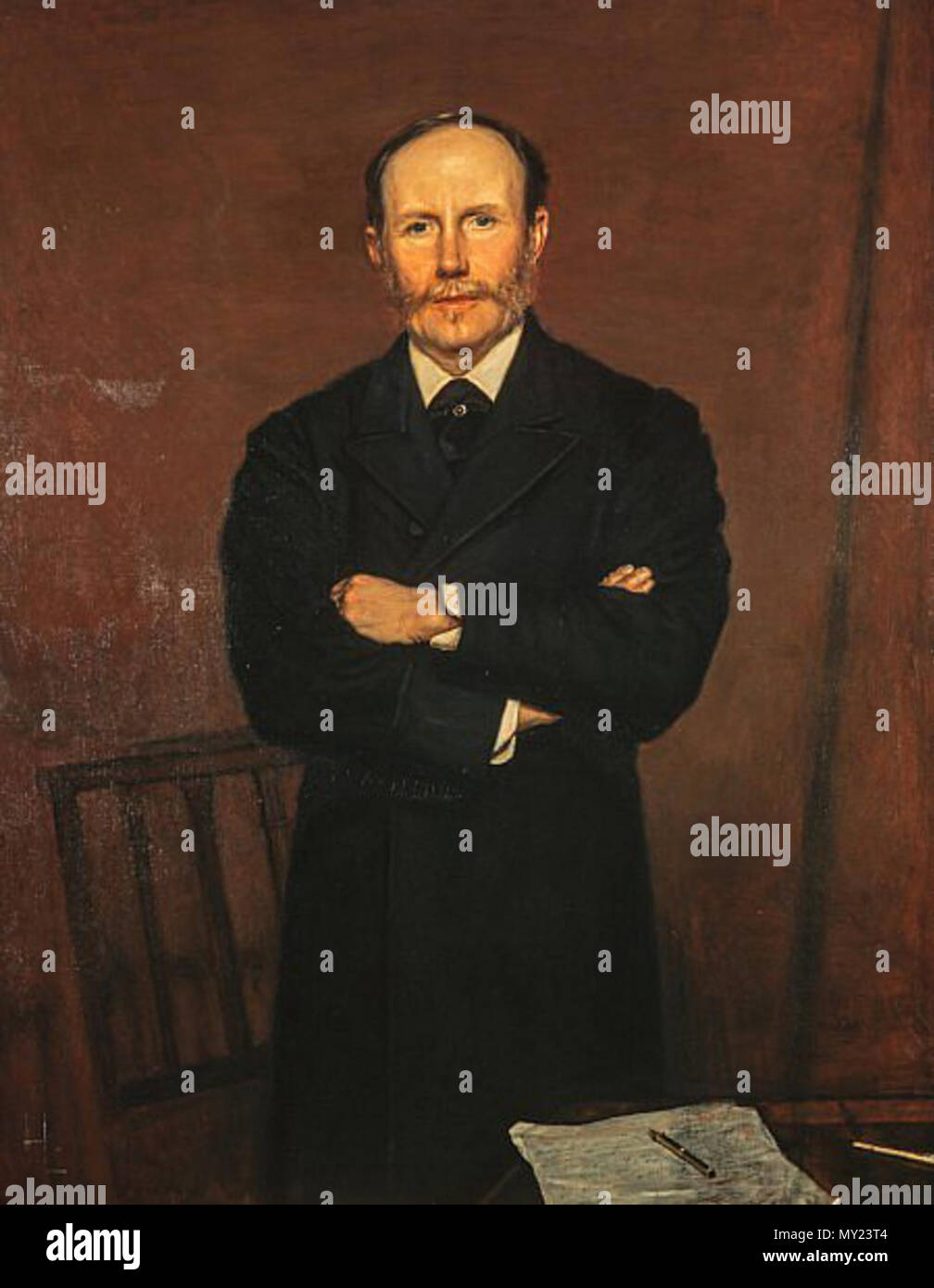 . Anglais : le portrait de Sir Thomas Sutherland, 1834 - 1922 par John Henry Lorimer, peint en 1882. 1882. John Henry Lorimer 491 Sir Thomas Sutherland, 1834 - 1922. Président de P. et O. Steamship Company Banque D'Images