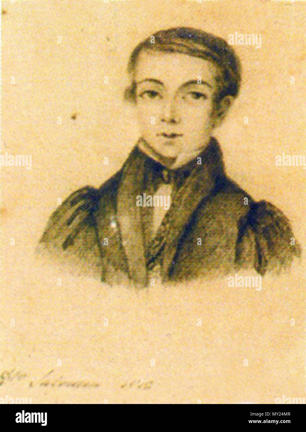 . English : Ελληνικά jeunes Dionysios Solomos : Ο Διονύσιος Σολωμός νεανική ηλικία συλλογή σε, Μουσείου Σολωμού Επιφανών και Δ.Ζακυνθίων . 22 janvier 2007 (date d'origine). Pas de 495 jeunes Solomos Banque D'Images