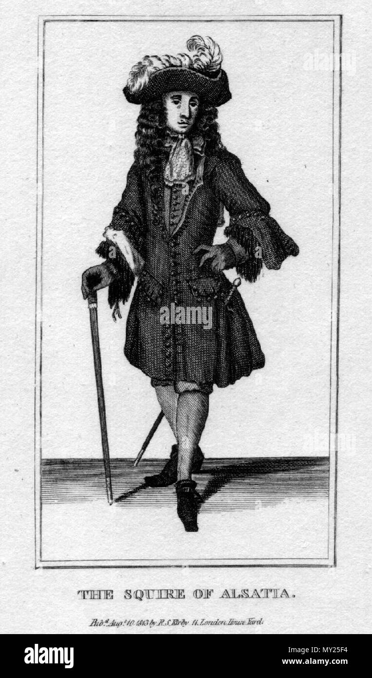 . English : 'l'écuyer d'Alsatia', un dandy et de voyous de Londres, la restauration du Laroon La série "Cryes de Londres.' . circa 1688. Gravée par John Savage, après Marcellus Laroon. John Levin (technolalia imprimer numérisés). 498 Squireofalsatia Banque D'Images