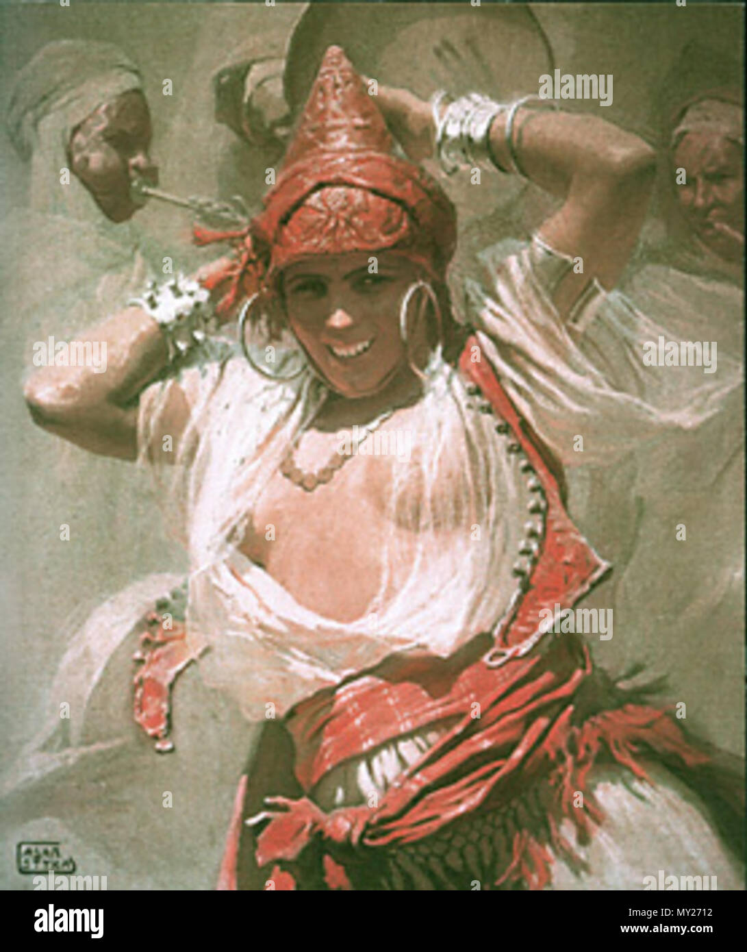 . Anglais : Styka Adam. Un danseur, Maroc. Стыка Адам : Русский Танцовщица . Entre 1936 et 1939. Styka Adam 506 Styka Adam Dancer Banque D'Images