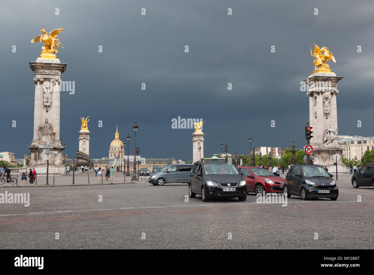 Pont Alexandre III pont, Paris, France, Europe. Banque D'Images