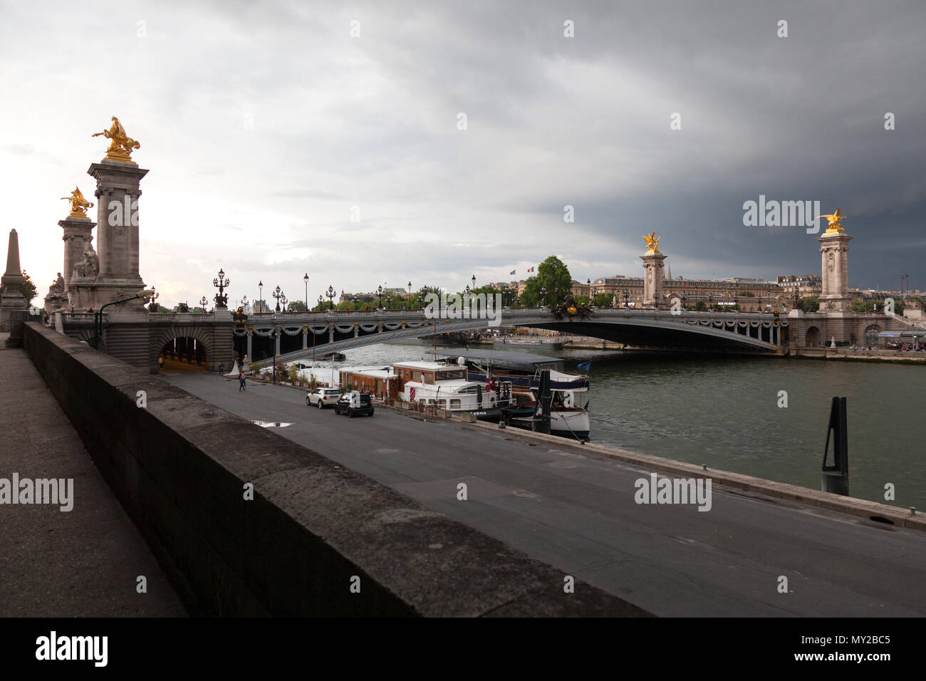 Pont Alexandre III pont, Paris, France, Europe. Banque D'Images