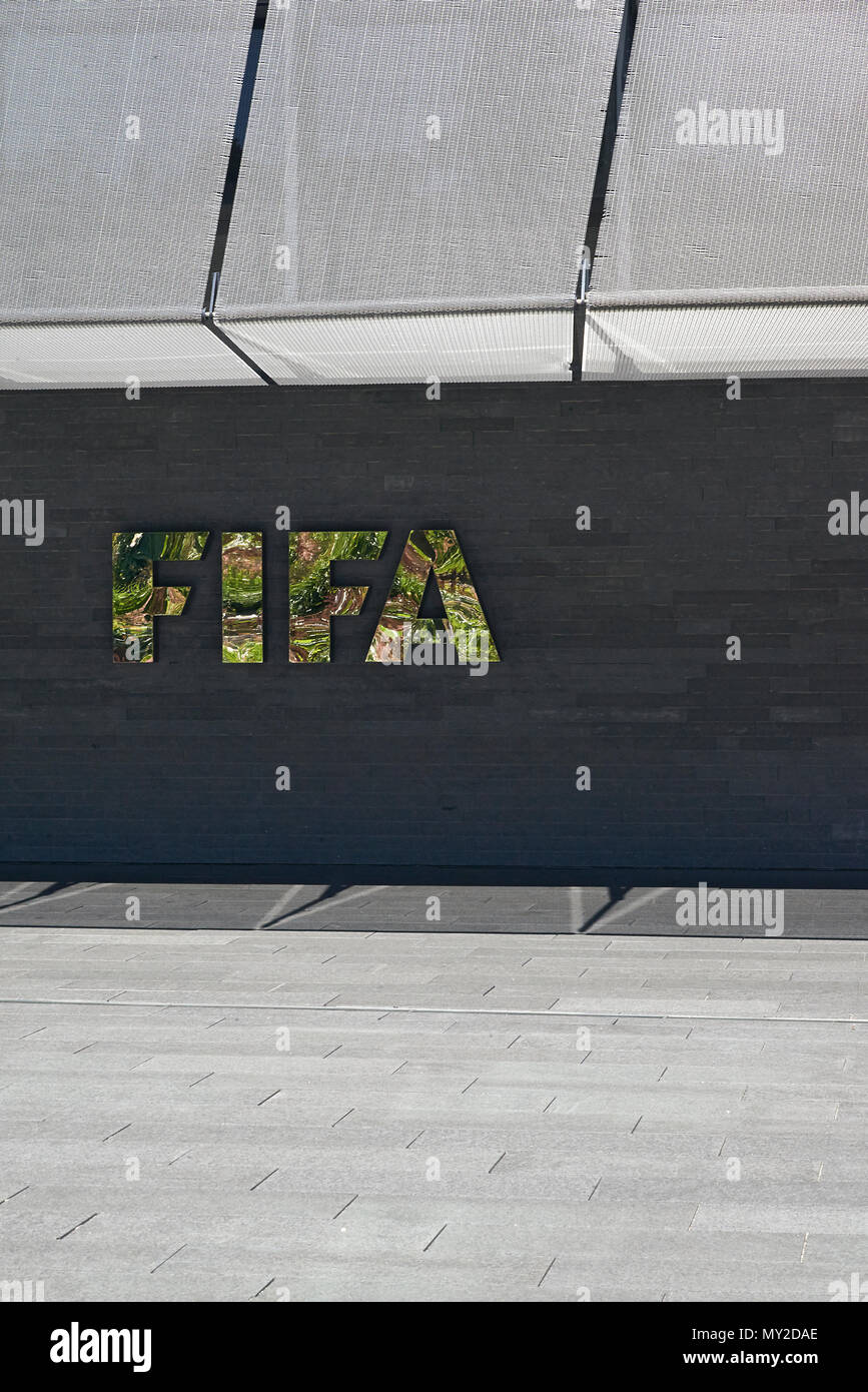 Signalisation de siège de la FIFA à Zurich Banque D'Images