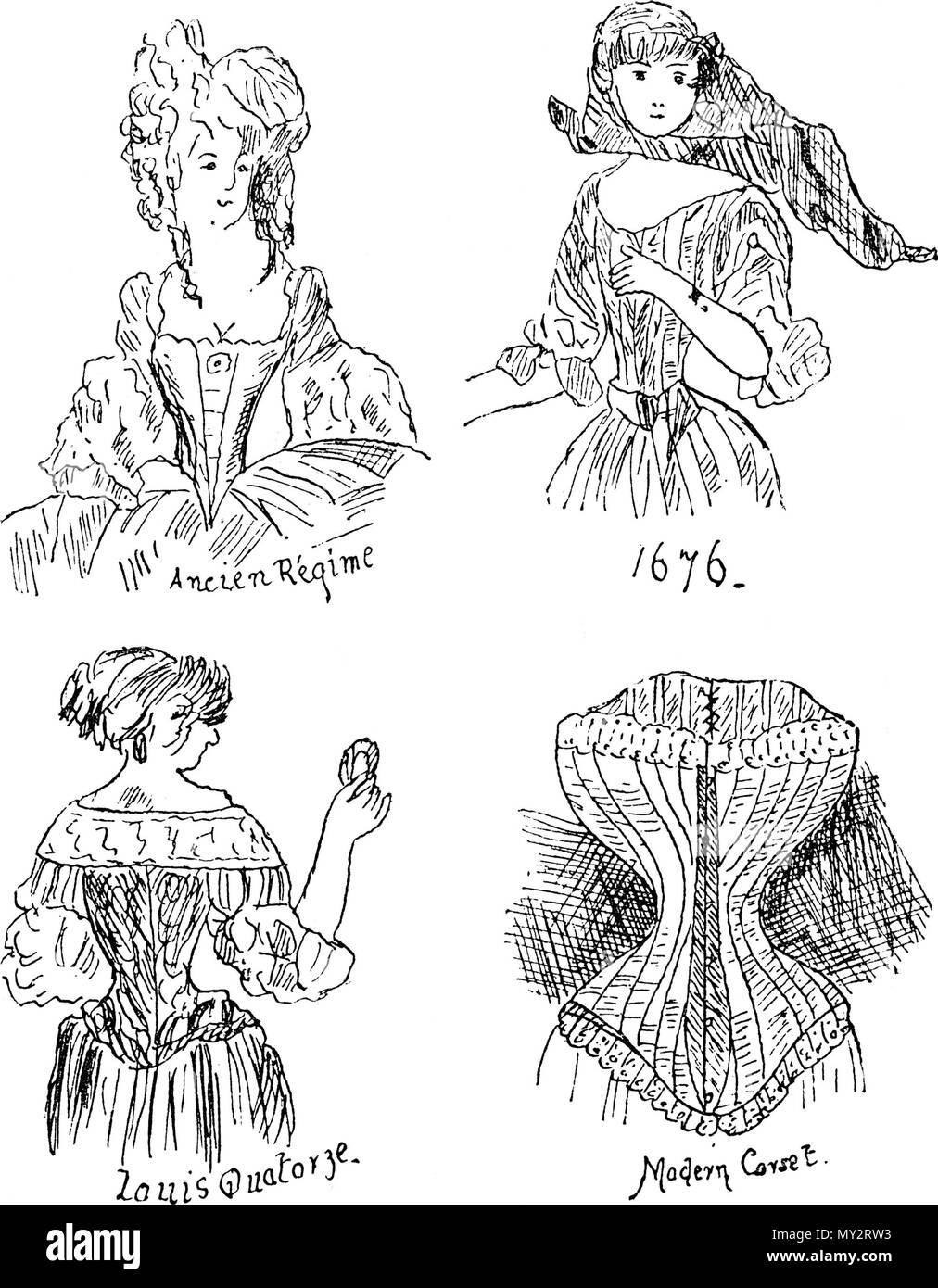 . Anglais : c'est un fantasme ou une fiction sur les corsets et paire de séjours à partir de 1889 . 2 novembre 1889. TheFamilyDoctorNov 525 anonyme2 coupe 1889 page145 Banque D'Images