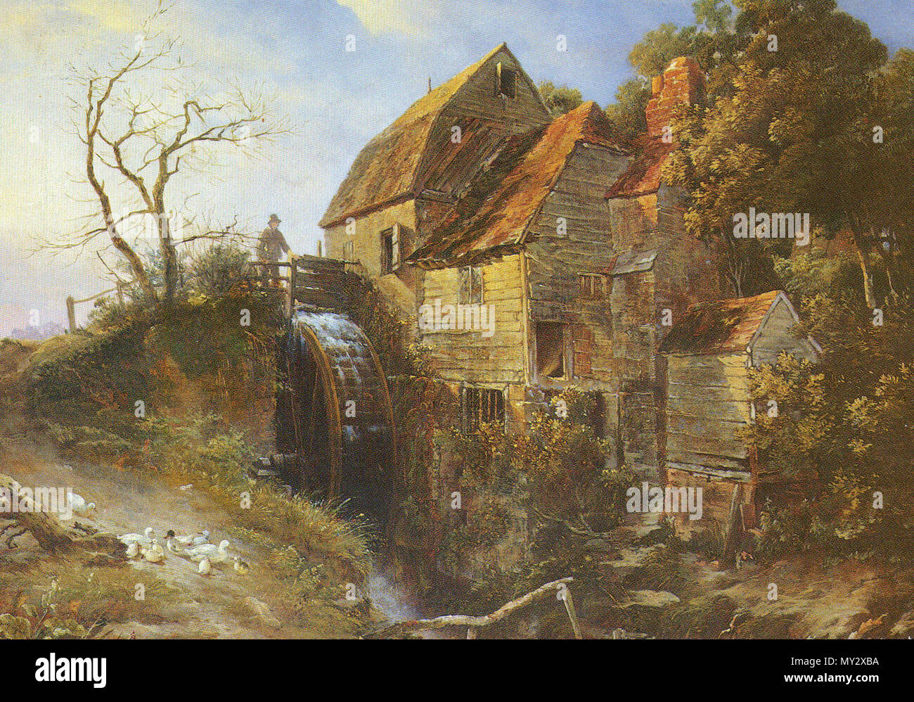 . Anglais : Standings Mill d'une ancienne peinture. Reproduit sous forme de carte postale en Tunbridge Wells Museum and Art Gallery . avant 1879. 538 Charles Dodd Tattersall's permanent Tunbridge Wells Banque D'Images