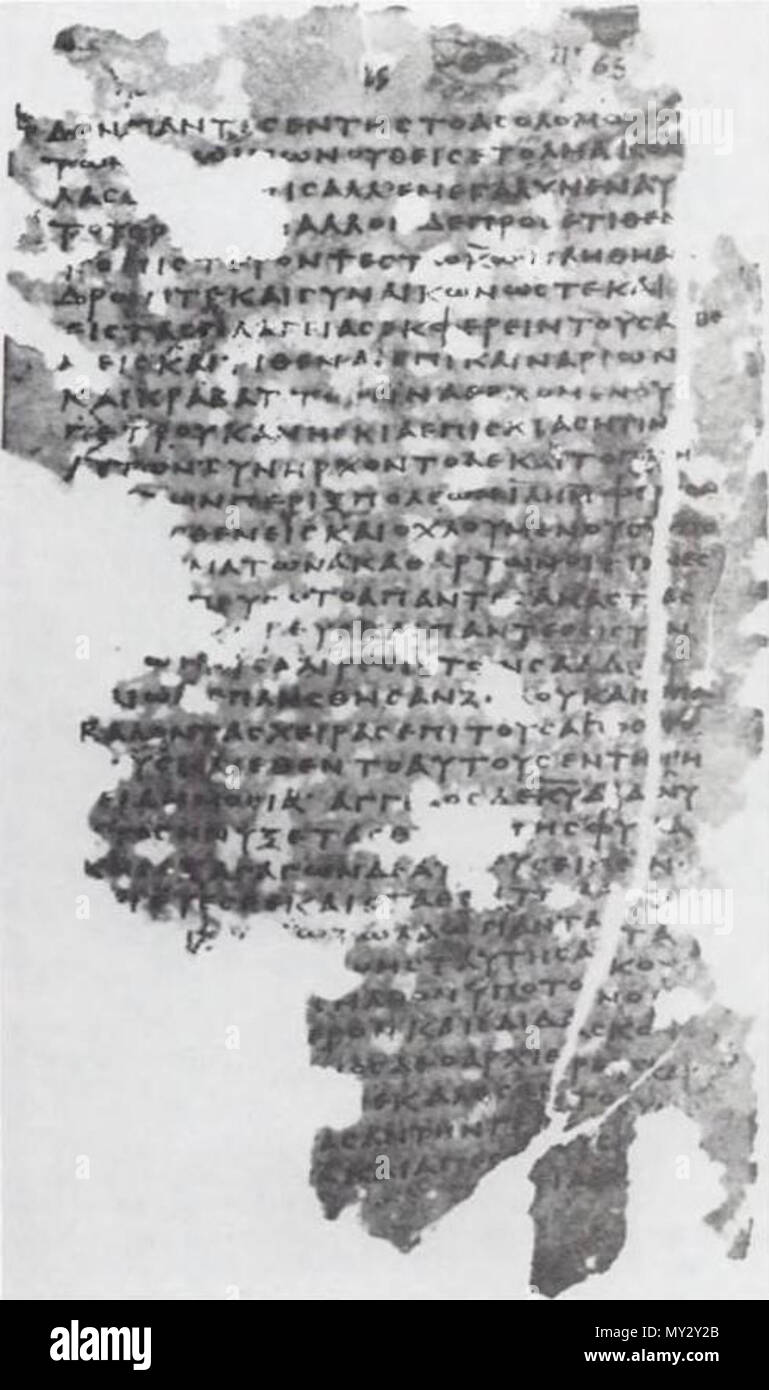 . Anglais : Actes 5,12-21 . 2ème ou 3ème siècle. Le Codex 540 Inconnu 0189 (Actes 5,12-21) Banque D'Images