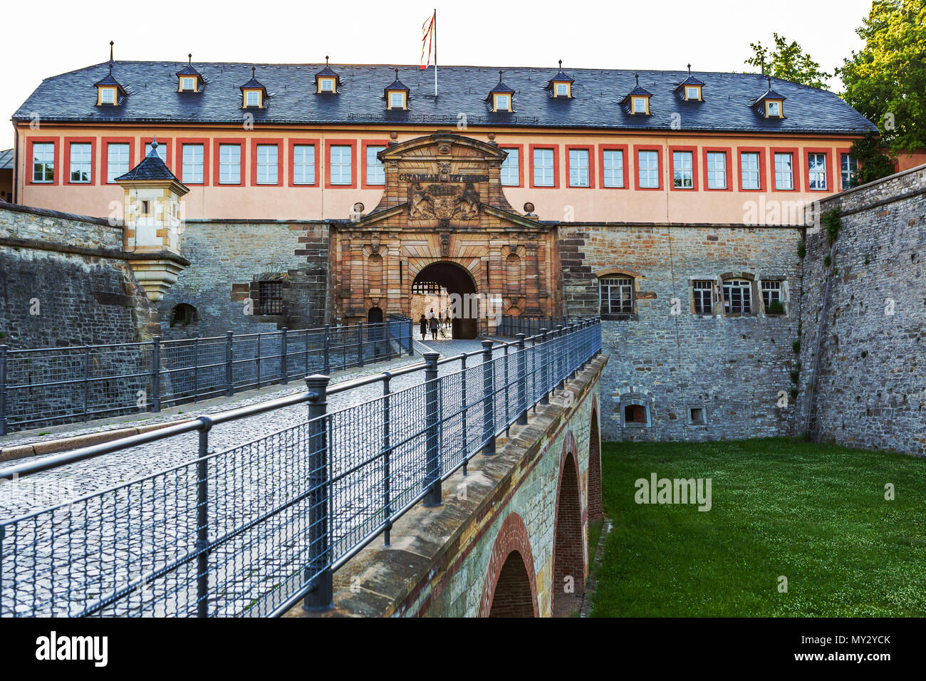 La Citadelle de Petersberg ville Erfurt en Allemagne Banque D'Images