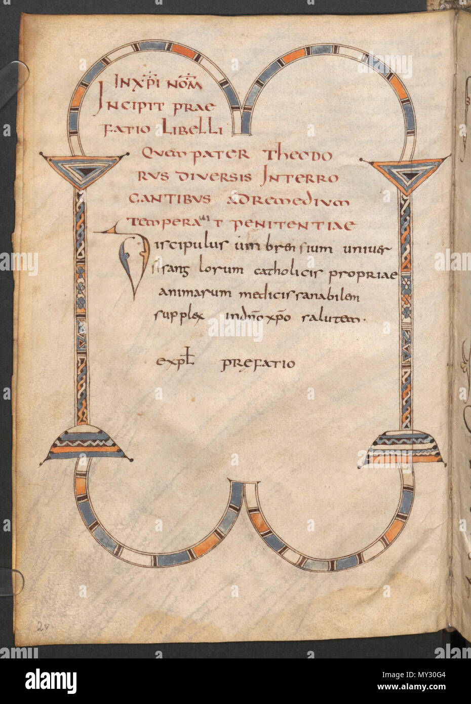 . Anglais : Vienne, Österreichische Nationalbibliothek, Lat. 2195, fol. 2v . 17 avril 2014, 13:16:41. Österreichische Nationalbibliothek de Vienne de 2195 550, fol. 2v Banque D'Images