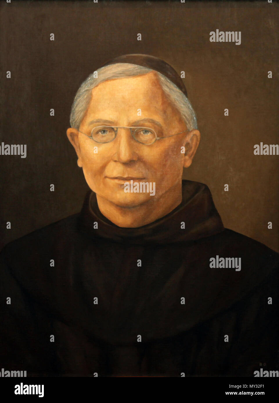 . Portrait de Fr Wilhelm Rogosz OFM (1865-1939) de la galerie de la curie provinciale franciscaine à Katowice Panewniki . 2010. Abraham Sobkowski BCI 563 Wilhelm Rogosz OFM Banque D'Images