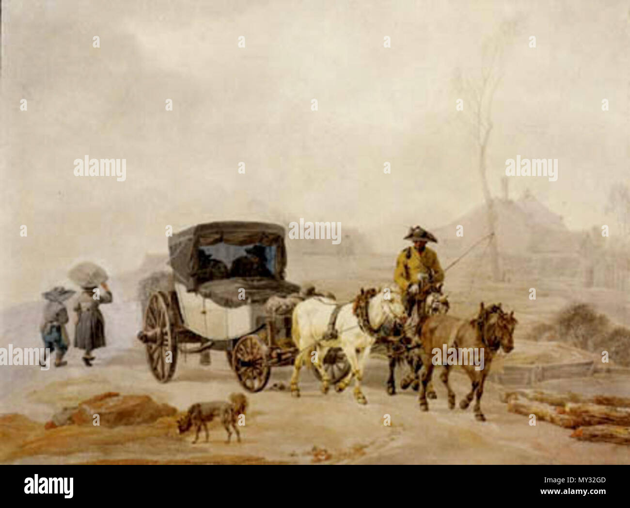 . Deutsch : Ange Wilhelm von (1766-1853) : Postillon mit Reitkutsche, 1798. 15 octobre 2016. Inconnu 563 Wilhelm von Reitkutsche 1798 Ange Postillon mit Banque D'Images