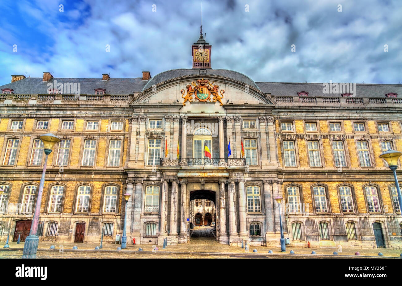 Le Palais des Princes-Évêques sur la Place Saint-Lambert à Liège, Belgique Banque D'Images