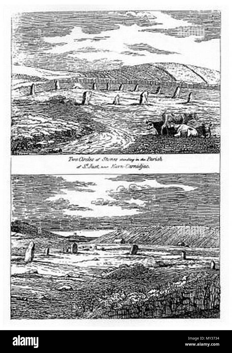 . Tregeseal - Cercle - Cornwall UK . 1827. Tregesealcotton 535 Coton William Banque D'Images