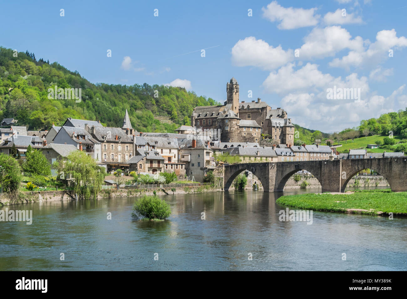 Voir d'Estaing dans l'Aveyron, France Banque D'Images