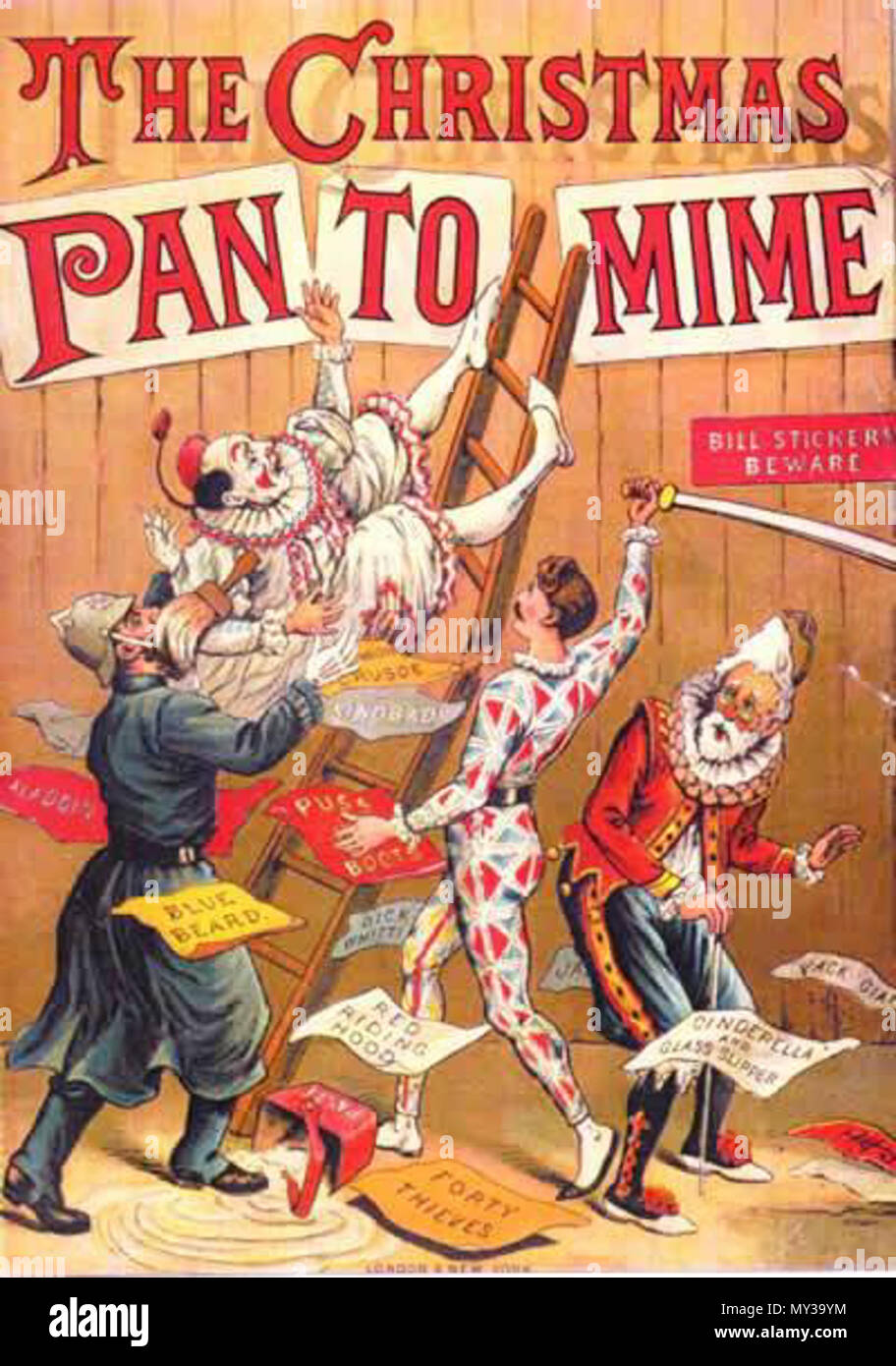 . Couvrir, Pantomime F. Warne & Co., 1890, lithographie couleur 1890 . Wetman utilisateur sur en.wikipedia 558 WarnePantomine1890 Banque D'Images