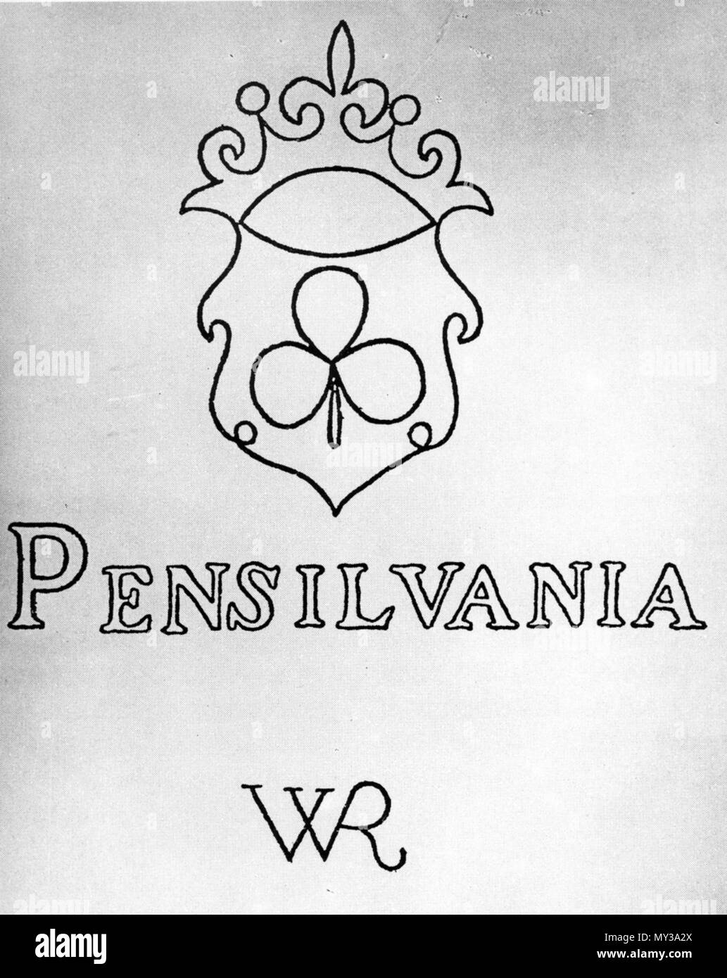 . Deutsch : Wasserzeichen Wilhelm von Rettinghaus . 18. Jh.  ?. 558 Inconnu Wasserzeichen Banque D'Images