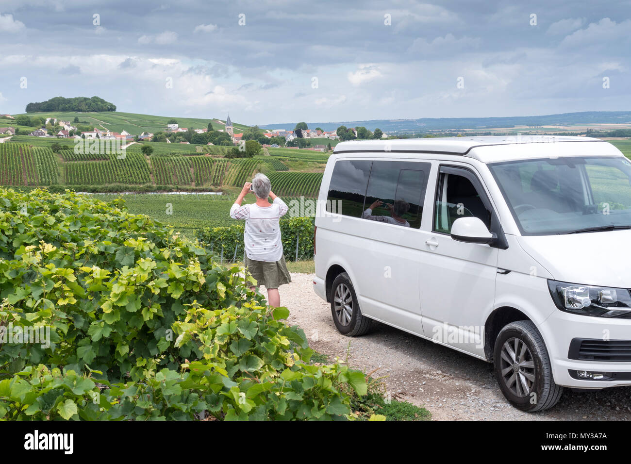 Prendre une photo de la Camping-Ville Dommange REIMS Marne Grand Est France Banque D'Images