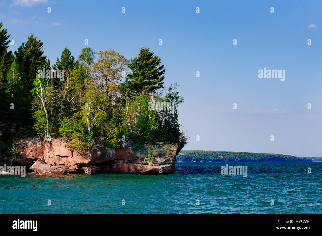 Îles sur le lac Supérieur et les Îles Apostle National Lakeshore, Bayfield, Wisconsin, États-Unis Banque D'Images