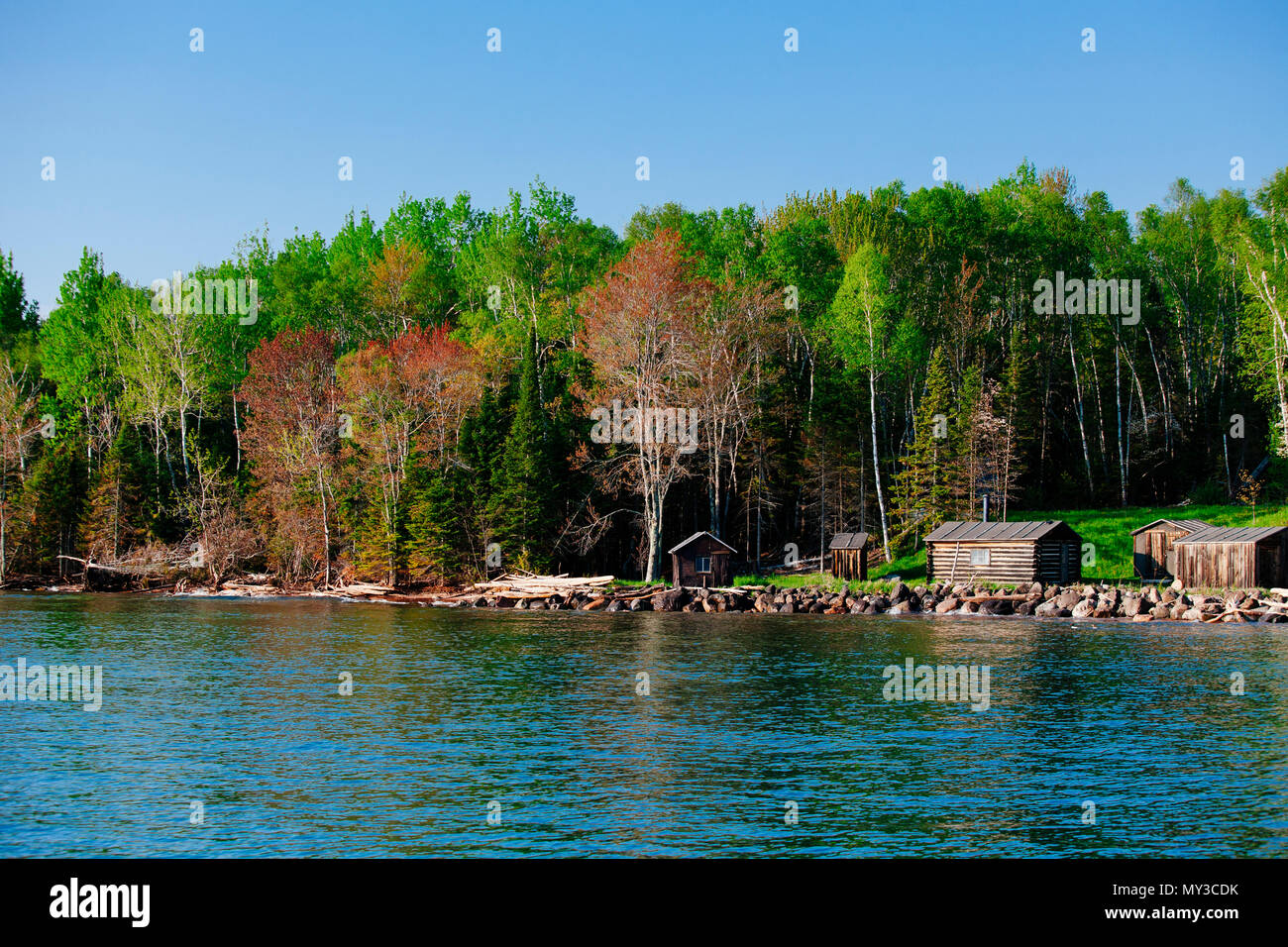 Îles sur le lac Supérieur et les Îles Apostle National Lakeshore, Bayfield, Wisconsin, États-Unis Banque D'Images