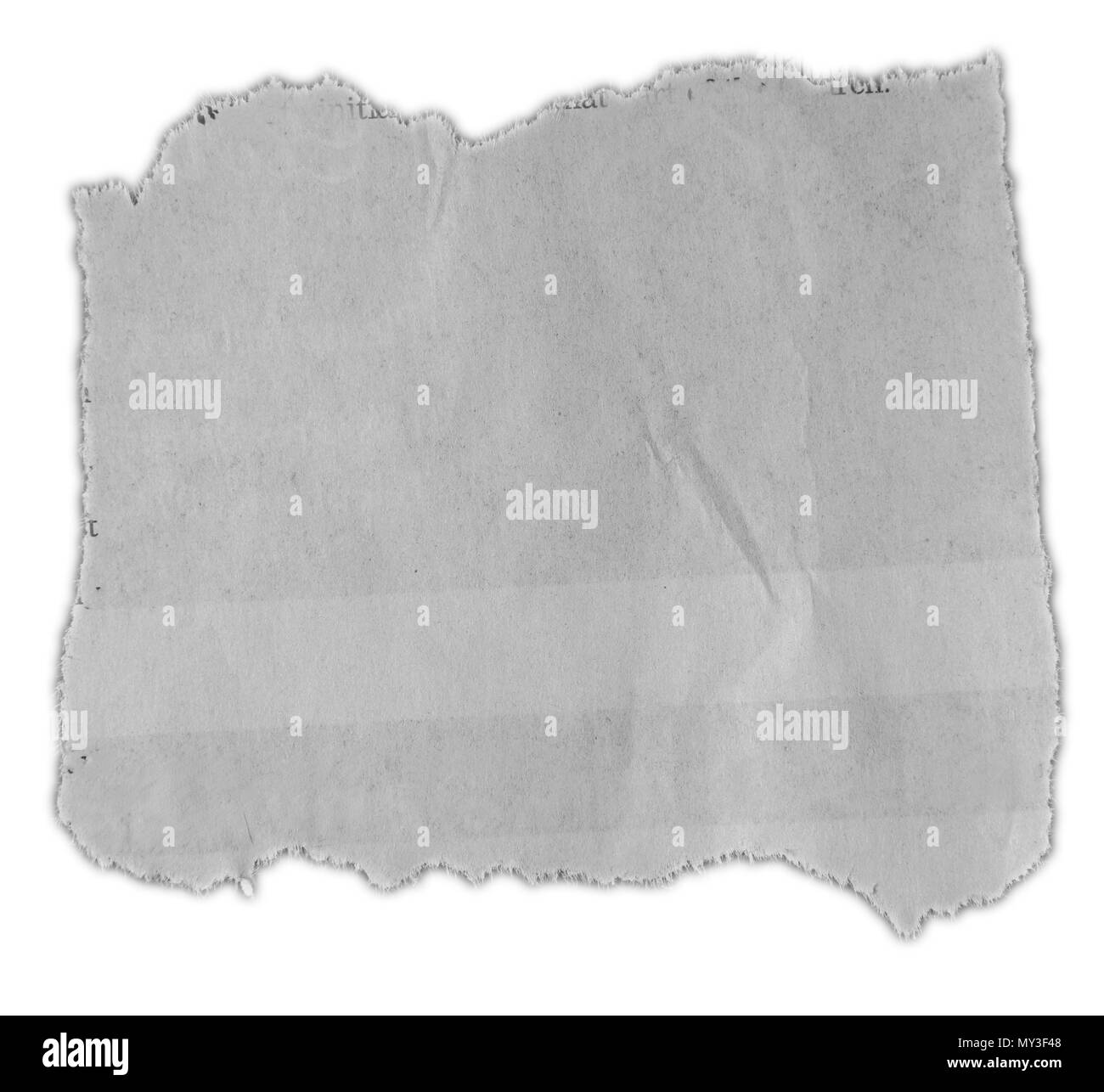 Morceau de papier déchiré sur fond uni Banque D'Images