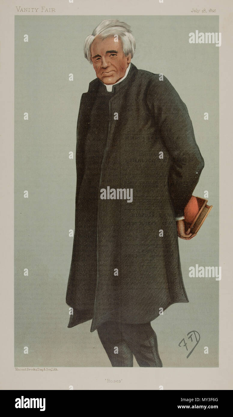 . Les hommes du jour n° 624 : Caricature de Samuel Reynolds Hole, Doyen de Rochester. Légende indiquait 'Roses'. 1895. F T Dalton 244 Trou Samuel Vanity Fair 18 Juillet 1895 Banque D'Images