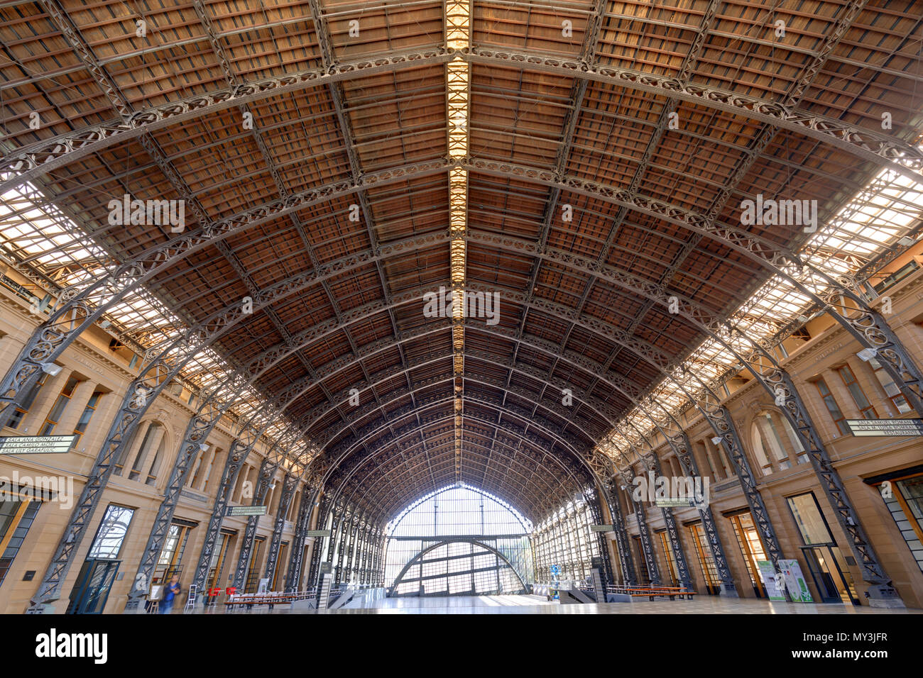 Santiago, Chili : Estacion Mapocho Centre culturel est une ancienne gare à côté du Mercado Central. Banque D'Images