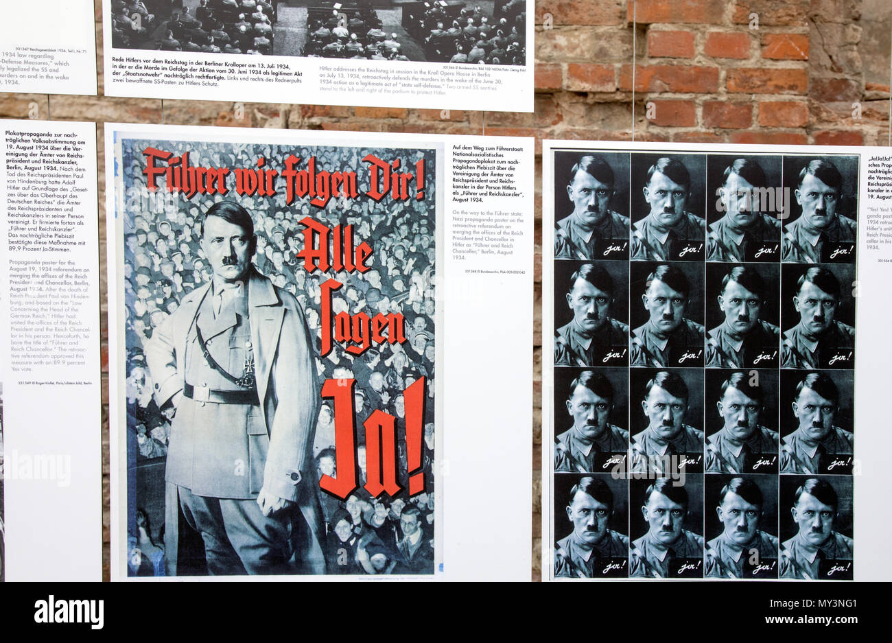 Image en noir et blanc classique des Nazis avec Adolf Hitler Allemagne Berlin Banque D'Images
