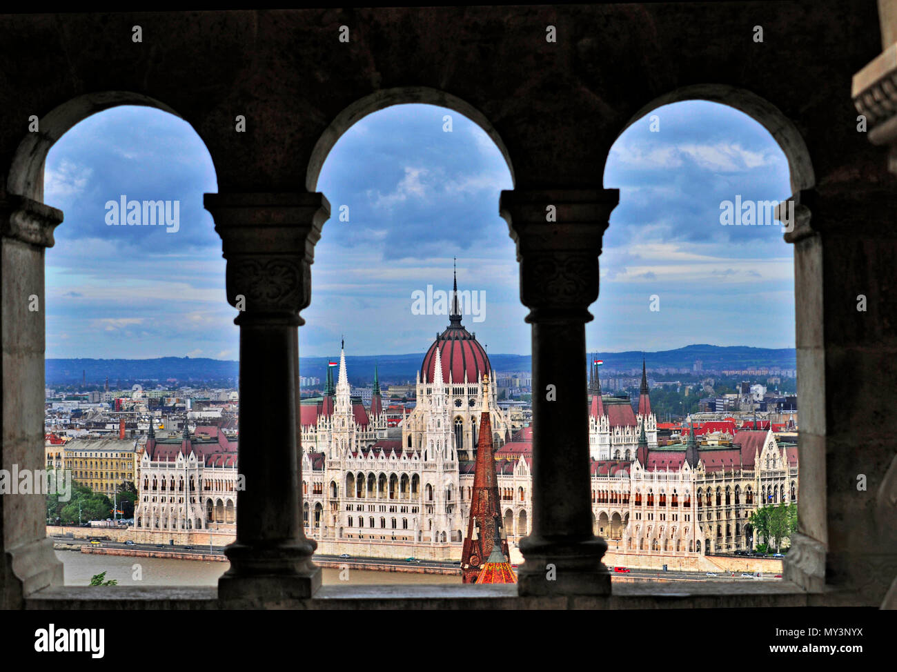 Bâtiment du Parlement hongrois, Budapest, Hongrie Banque D'Images