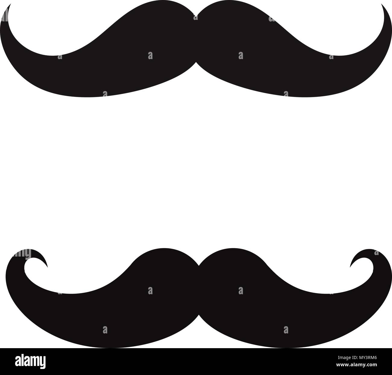 Icône Moustache modèle Logo vector illustration design Illustration de Vecteur