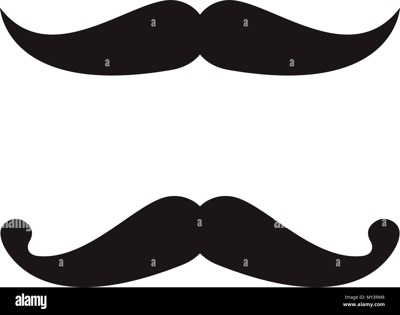 Icône Moustache modèle Logo vector illustration design Illustration de Vecteur