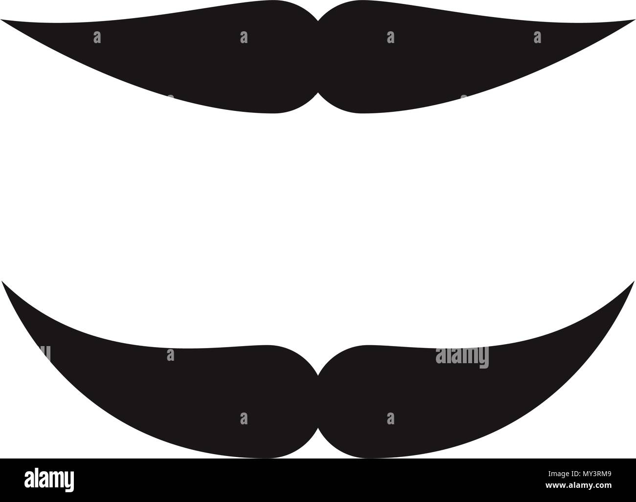 Icône Moustache modèle Logo vector illustration design Illustration de Vecteur