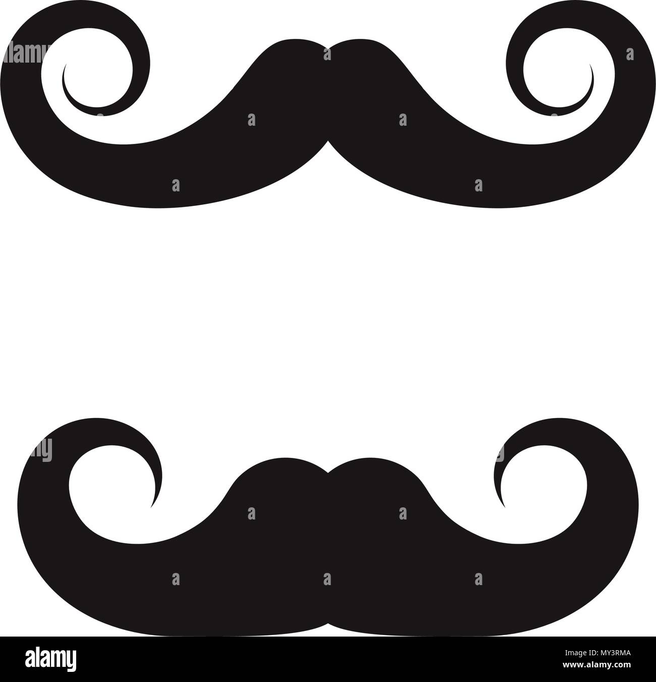 Icône Moustache modèle Logo vector illustration design Illustration de Vecteur