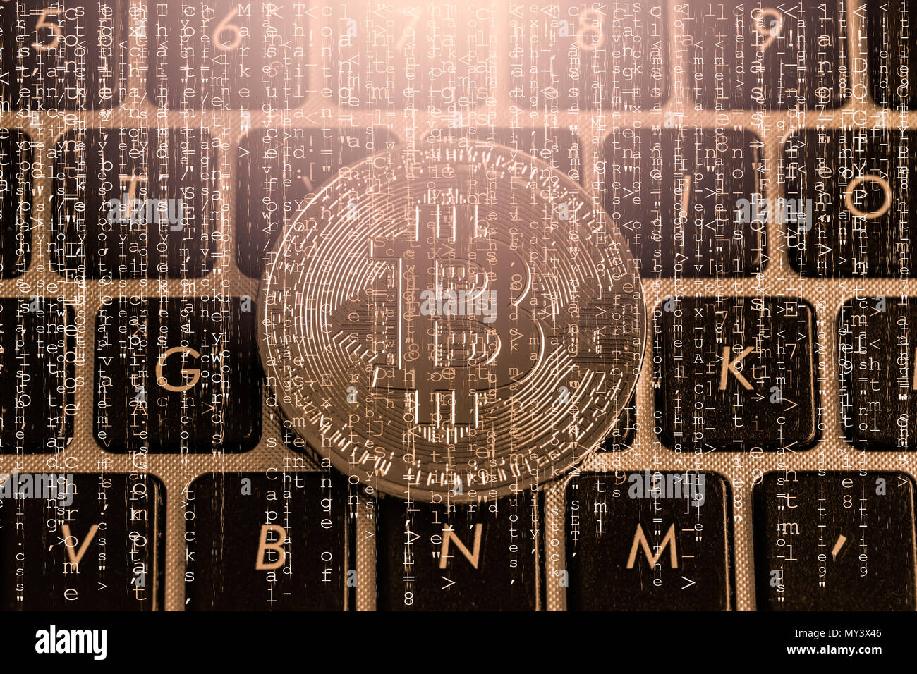 Façon moderne de l'échange et bitcoin est commode de paiement dans les marchés de l'économie mondiale. La monnaie numérique virtuel et de l'investissement financier concept commercial. Cr Banque D'Images