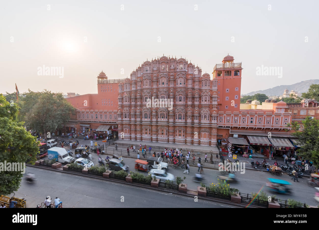 Hawa Mahal (palais des vents) à Jaipur Banque D'Images