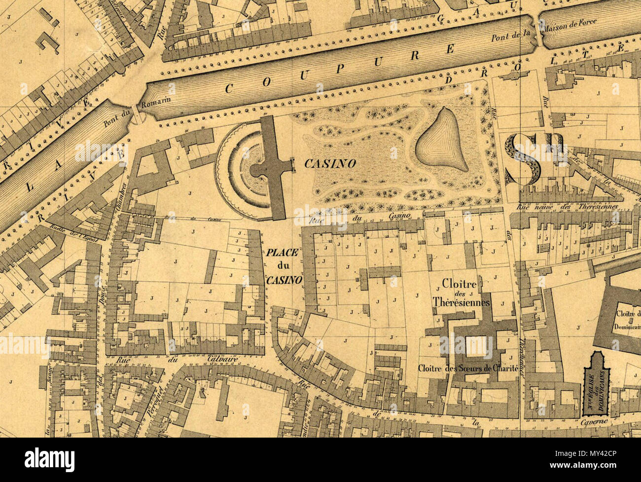 210 Gand, Belgique ; 1855 GERARD Casino Banque D'Images