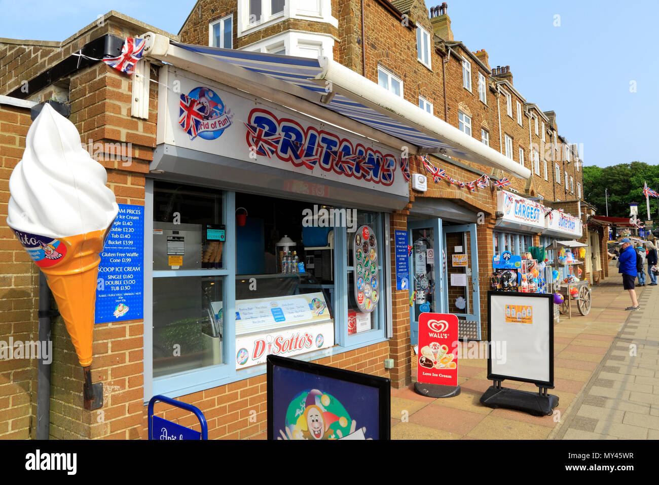 Glacier, boutique, boutiques, Britains, Hunstanton, Norfolk, Royaume-Uni. Banque D'Images
